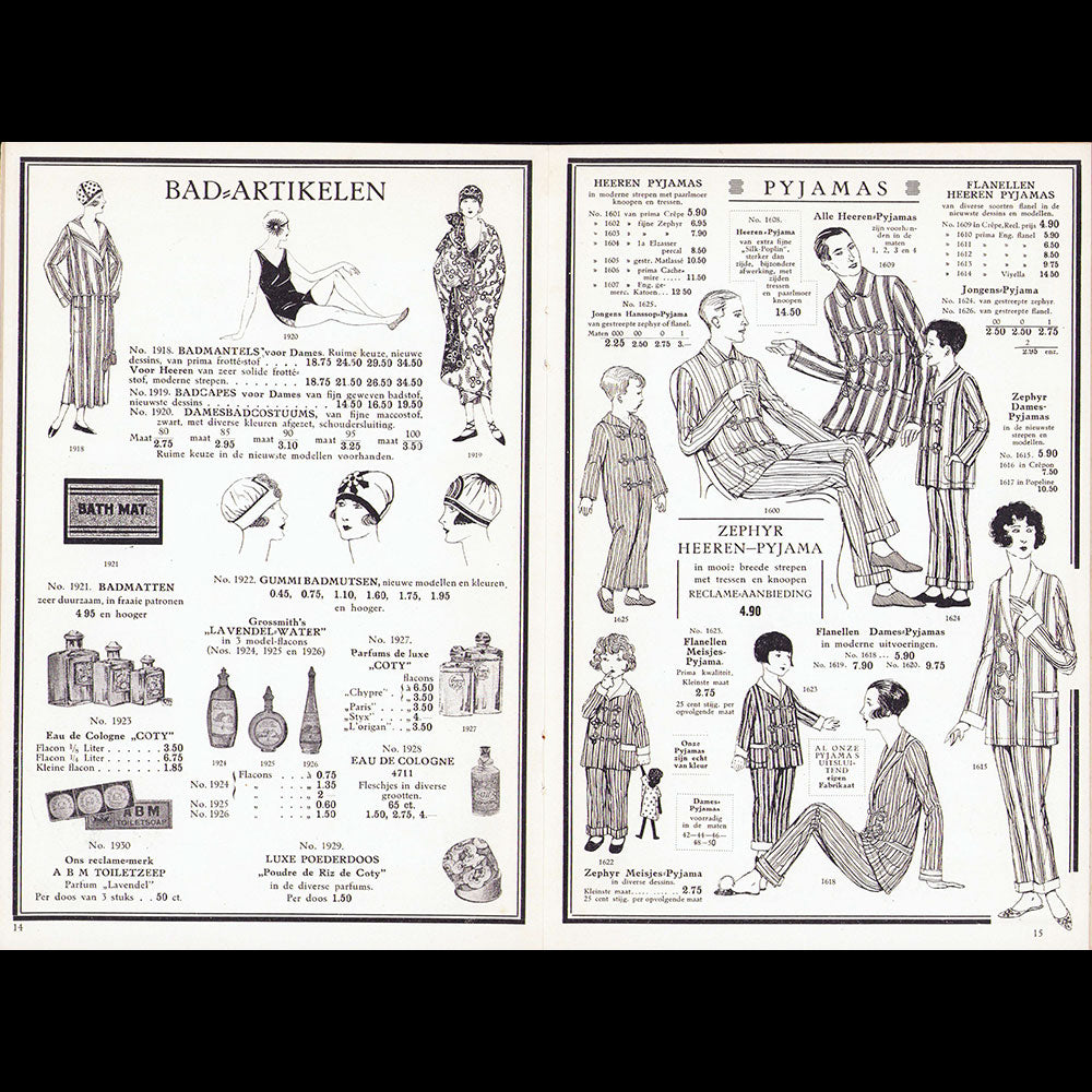 Au Bon Marché - Dames en Heeren Mode Artikelen, catalogue d'Amsterdam (1920s)