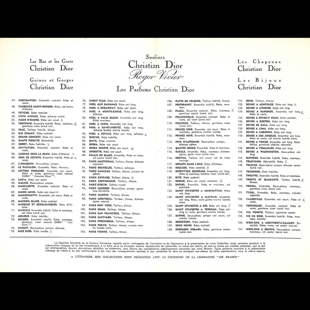 Christian Dior, collection Hiver 1962-1963