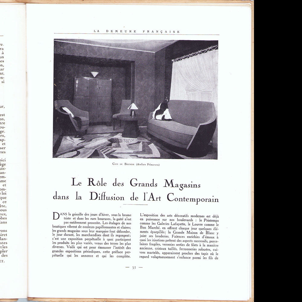 La Demeure Francaise, n°1, Printemps 1925