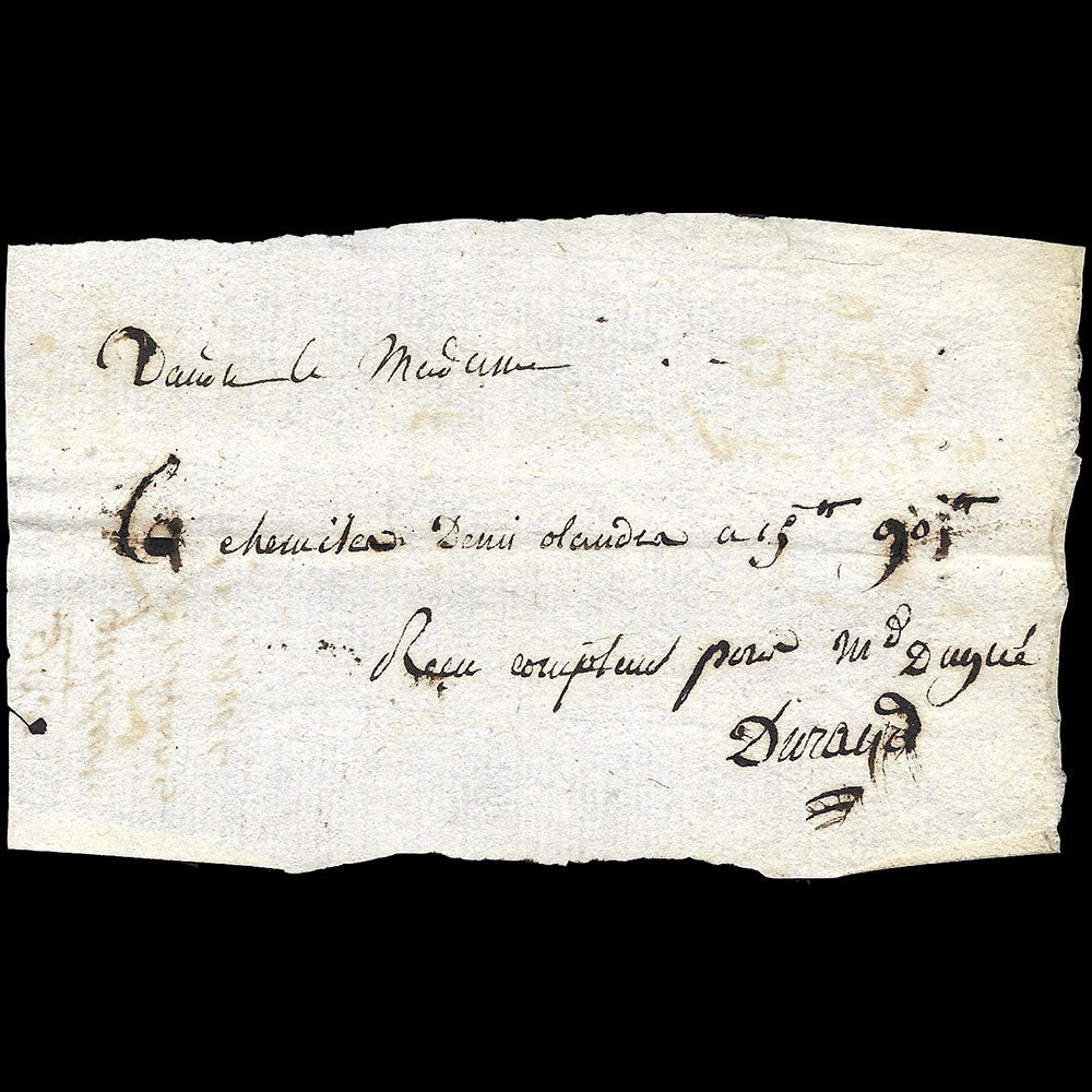 Dugué - Mémoire du mercier, 228 rue Saint-Denis à Paris (1791)