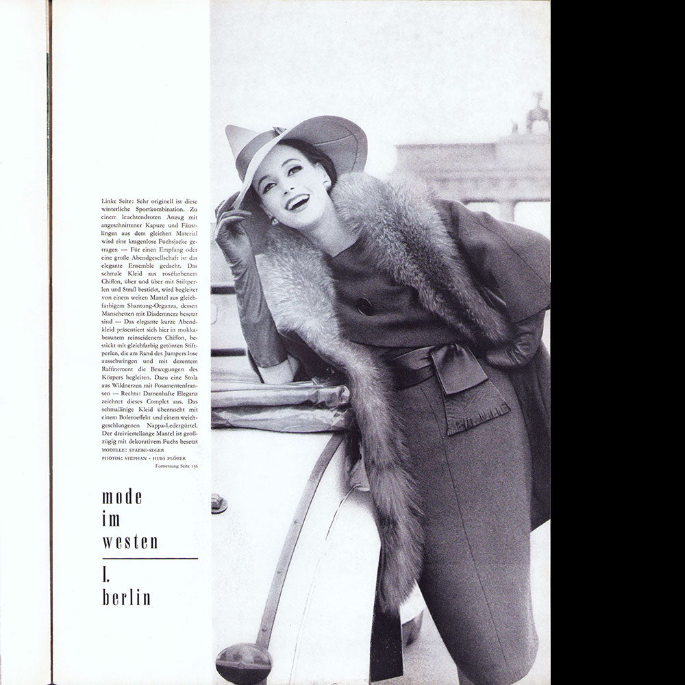 Elegante Welt, n°9, September 1960, couverture de Jon Abbot