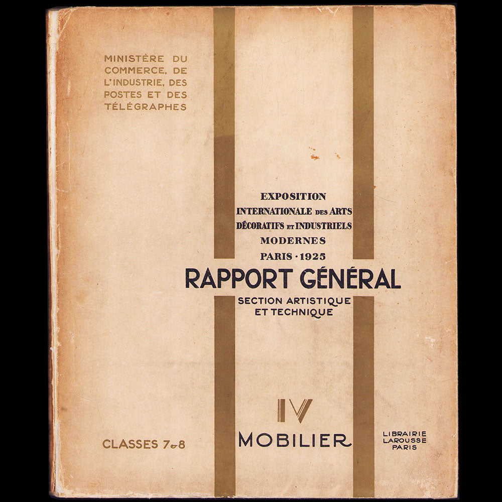 Exposition des Arts Décoratifs Paris 1925 - Rapport Général, Mobilier