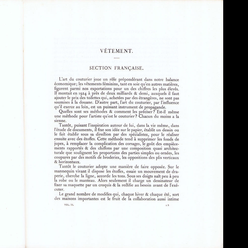 Exposition des Arts Décoratifs Paris 1925 - Rapport général classe 20 à 24, Parure