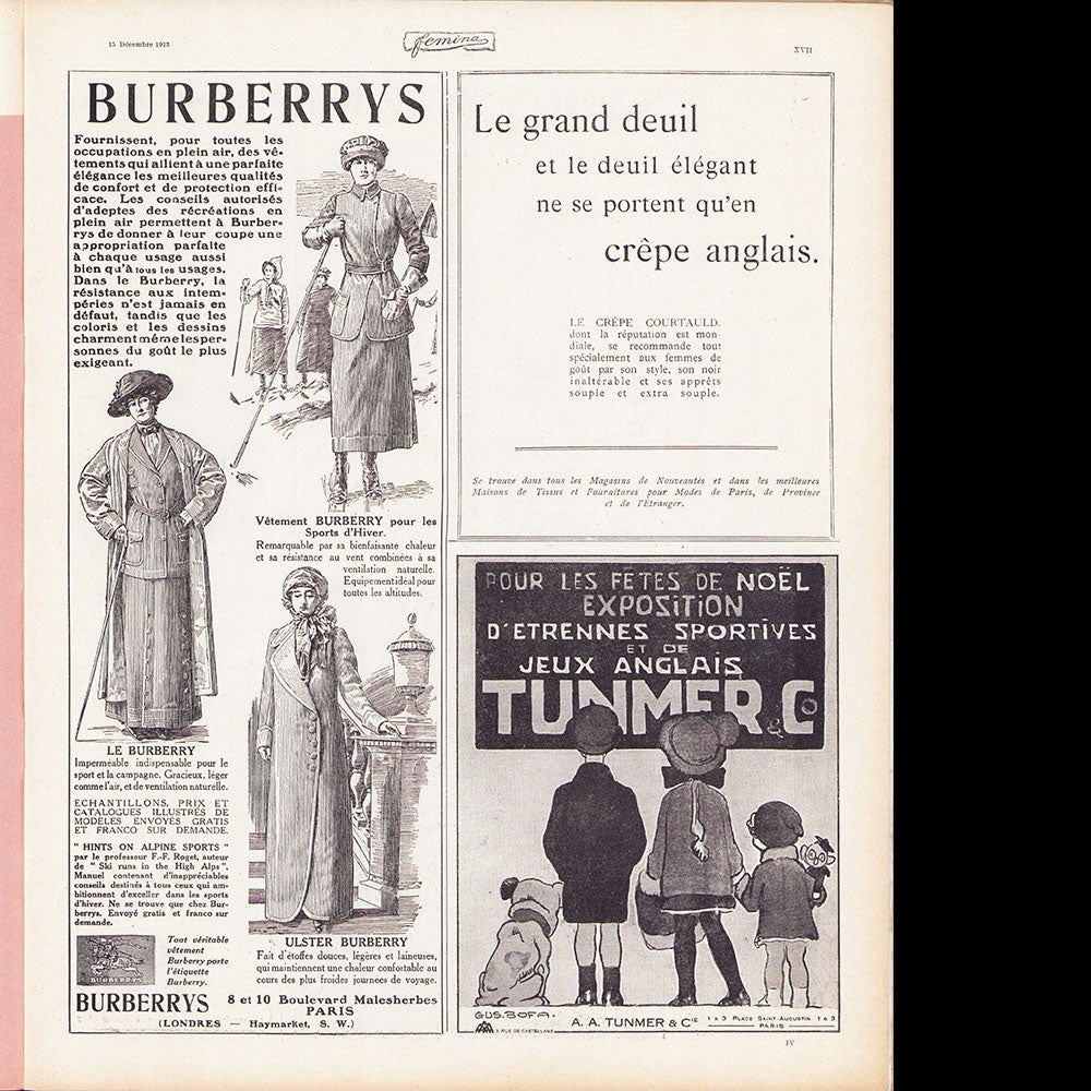 Fémina (15 décembre 1913), couverture de Javier Gosé