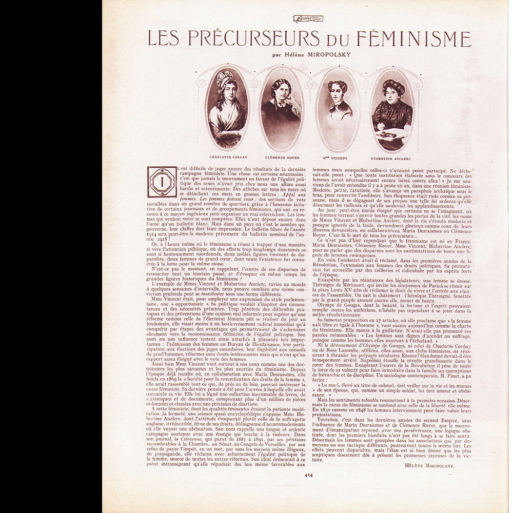 Fémina, 15 juillet 1914