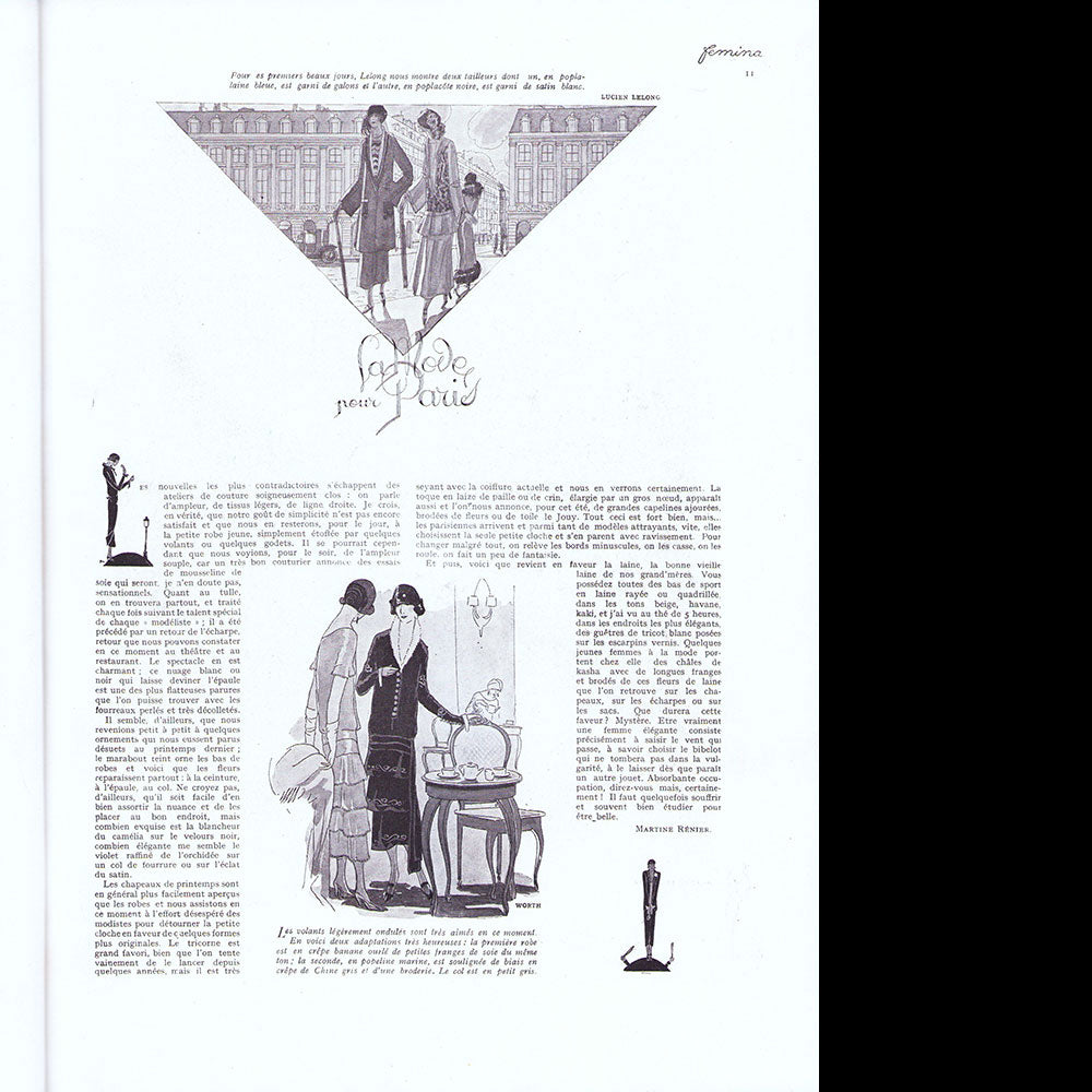 Fémina, février 1924, couverture d'André Edouard Marty