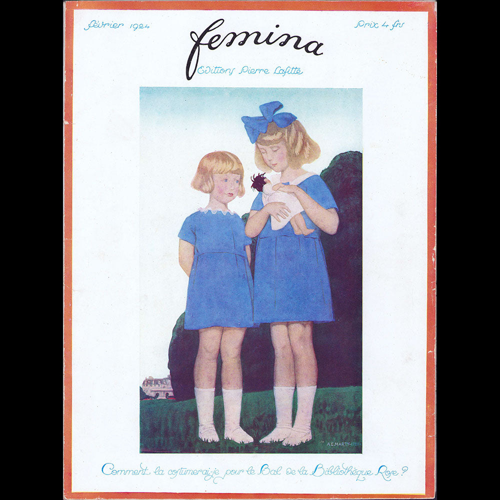 Fémina, février 1924, couverture d'André Edouard Marty