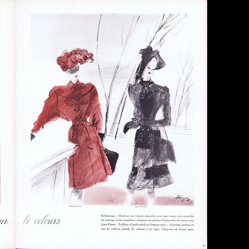 L'Officiel de la Couture et de la Mode - Réunion des 6 numéros de l'année 1945
