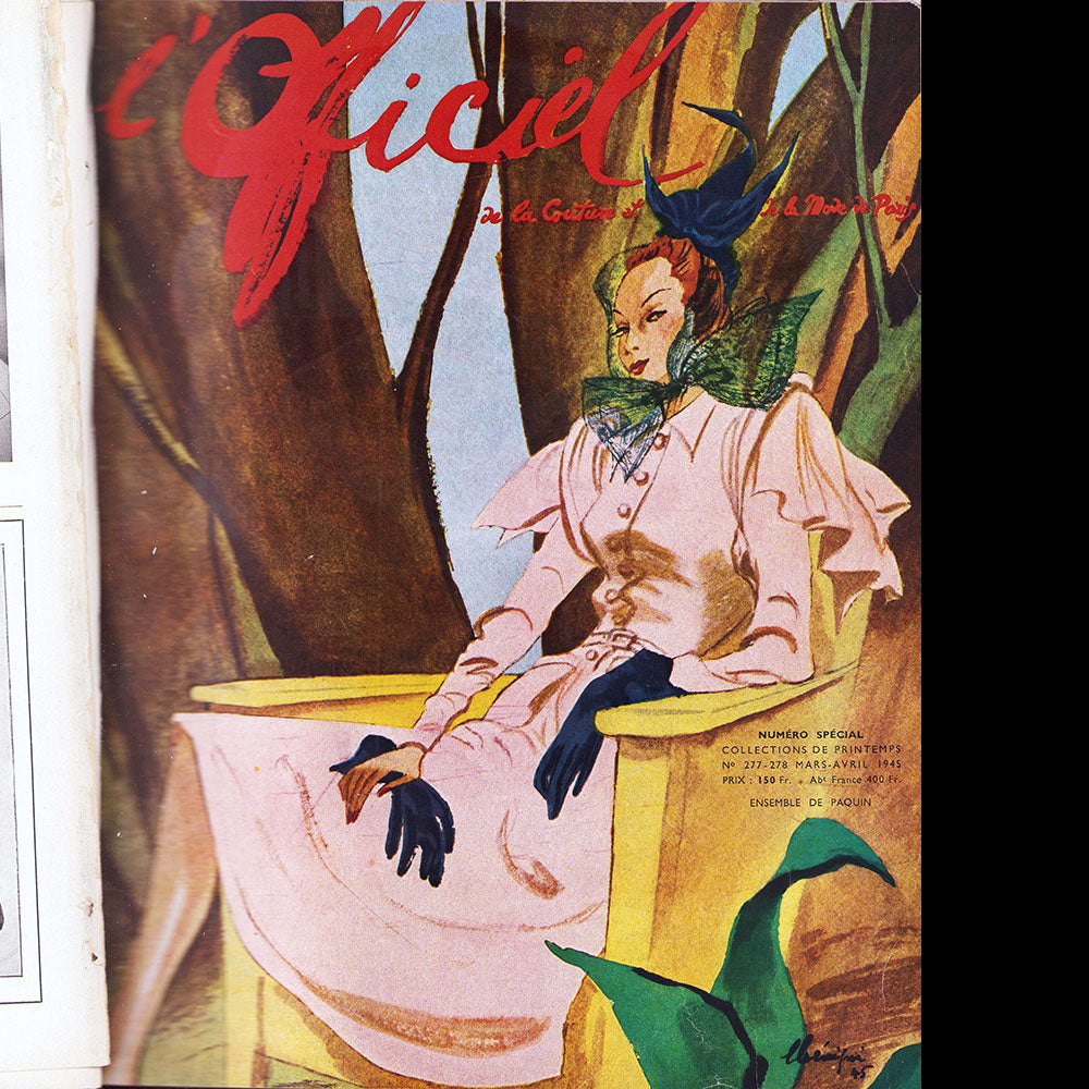 L'Officiel de la Couture et de la Mode - Réunion des 6 numéros de l'année 1945