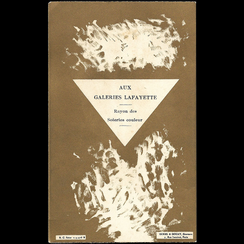 Aux Galeries Lafayette - La Petite Reine, toile de soie lavable (1920s)