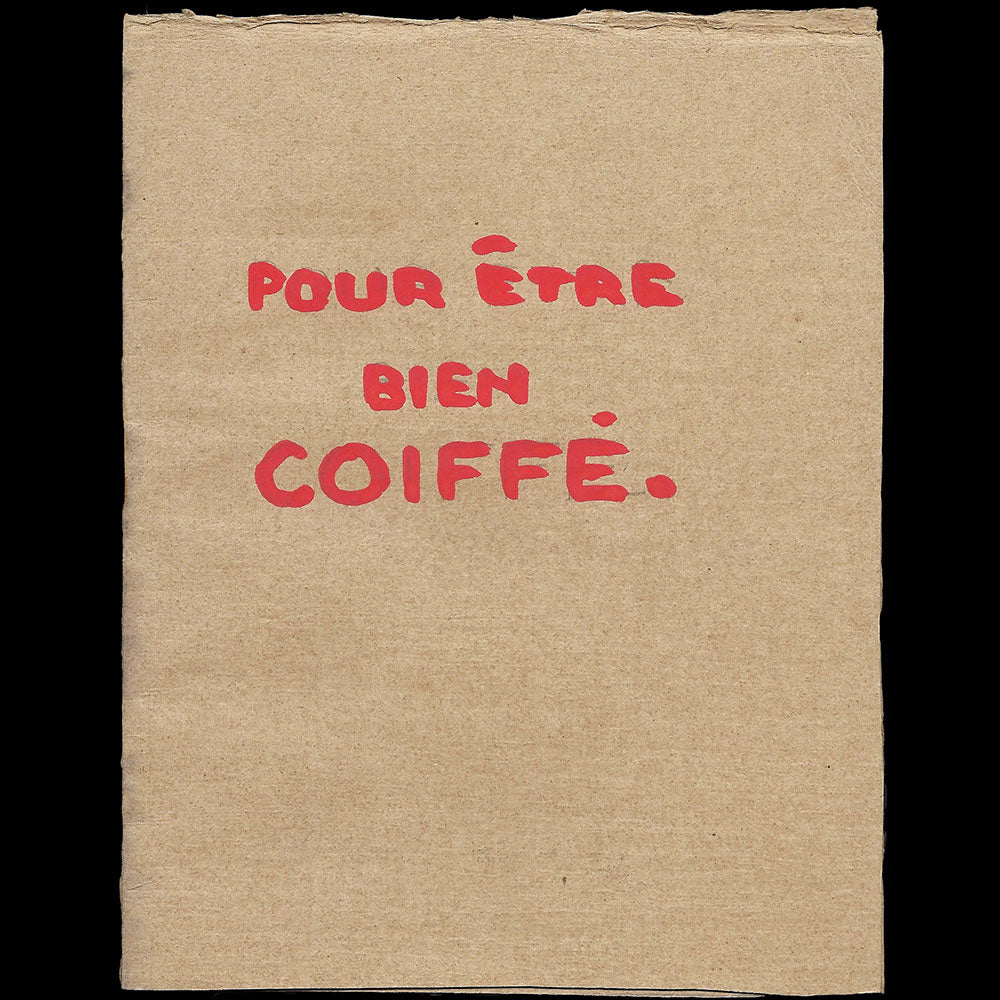 Léon - Pour être bien coiffé, projet de livret publicitaire, dessin d'Edouard Saunier (1910s)