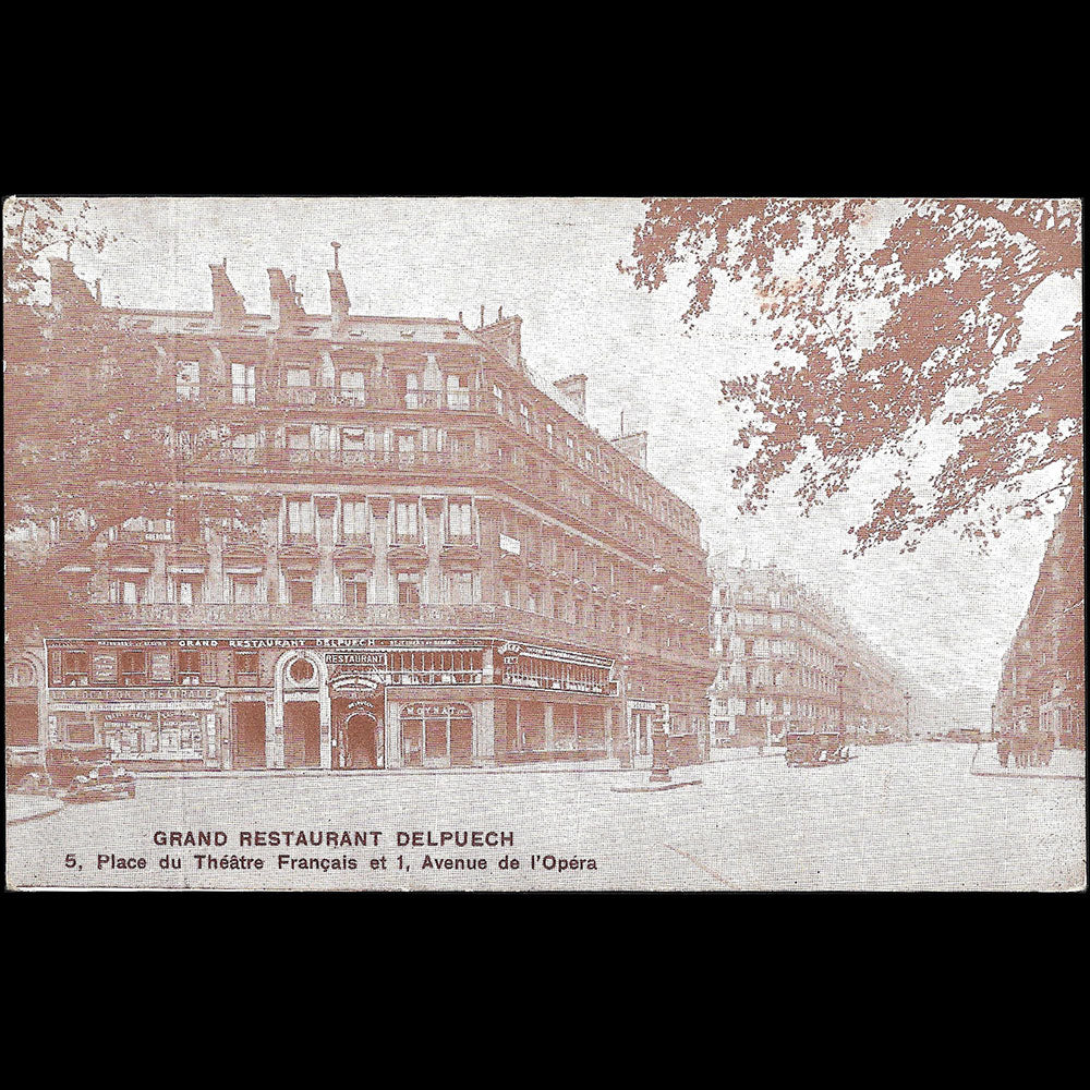 Delpuech & Moynat - Restaurant et Magasin du malletier, 5 place du Théâtre Français à Paris (circa 1910)