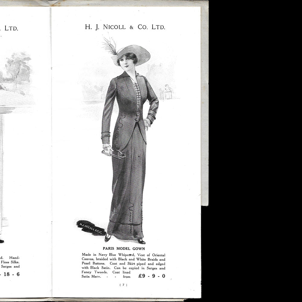 H. J. Nicoll - Fashionable Gowns for Spring and Summer, catalogue de la maison, 114-120 Regent Street, Londres (1913)