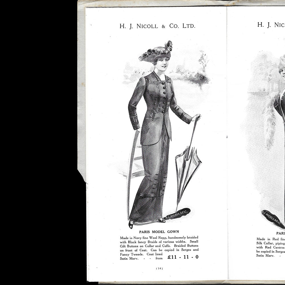 H. J. Nicoll - Fashionable Gowns for Spring and Summer, catalogue de la maison, 114-120 Regent Street, Londres (1913)