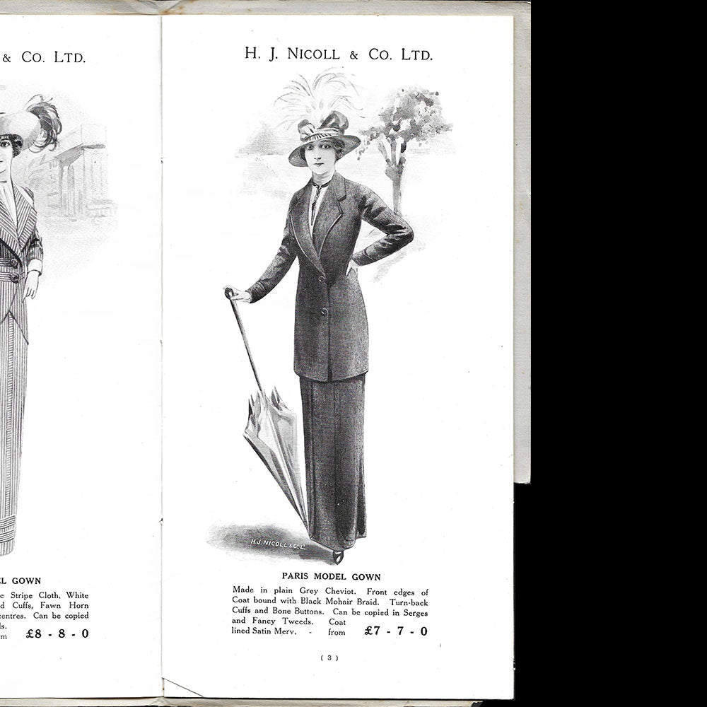 H. J. Nicoll - Fashionable Gowns for Spring and Summer, catalogue de la maison, 114-120 Regent Street, Londres (1913)