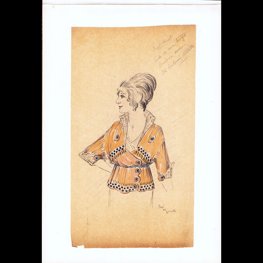 Paul Poiret - Ensemble de 13 dessins de José de Zamora (circa 1913)