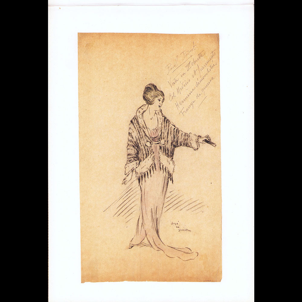 Paul Poiret - Ensemble de 13 dessins de José de Zamora (circa 1913)