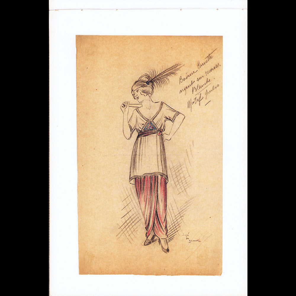 Paul Poiret - Ensemble de 13 dessins de José de Zamora (circa 1913)