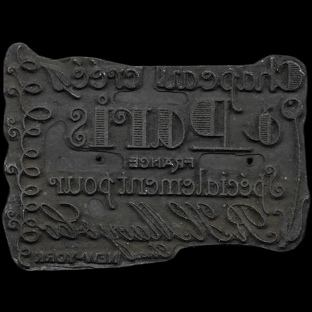 R. H. Macy & Co - Matrice d'impression Chapeau créé à Paris (1920s)