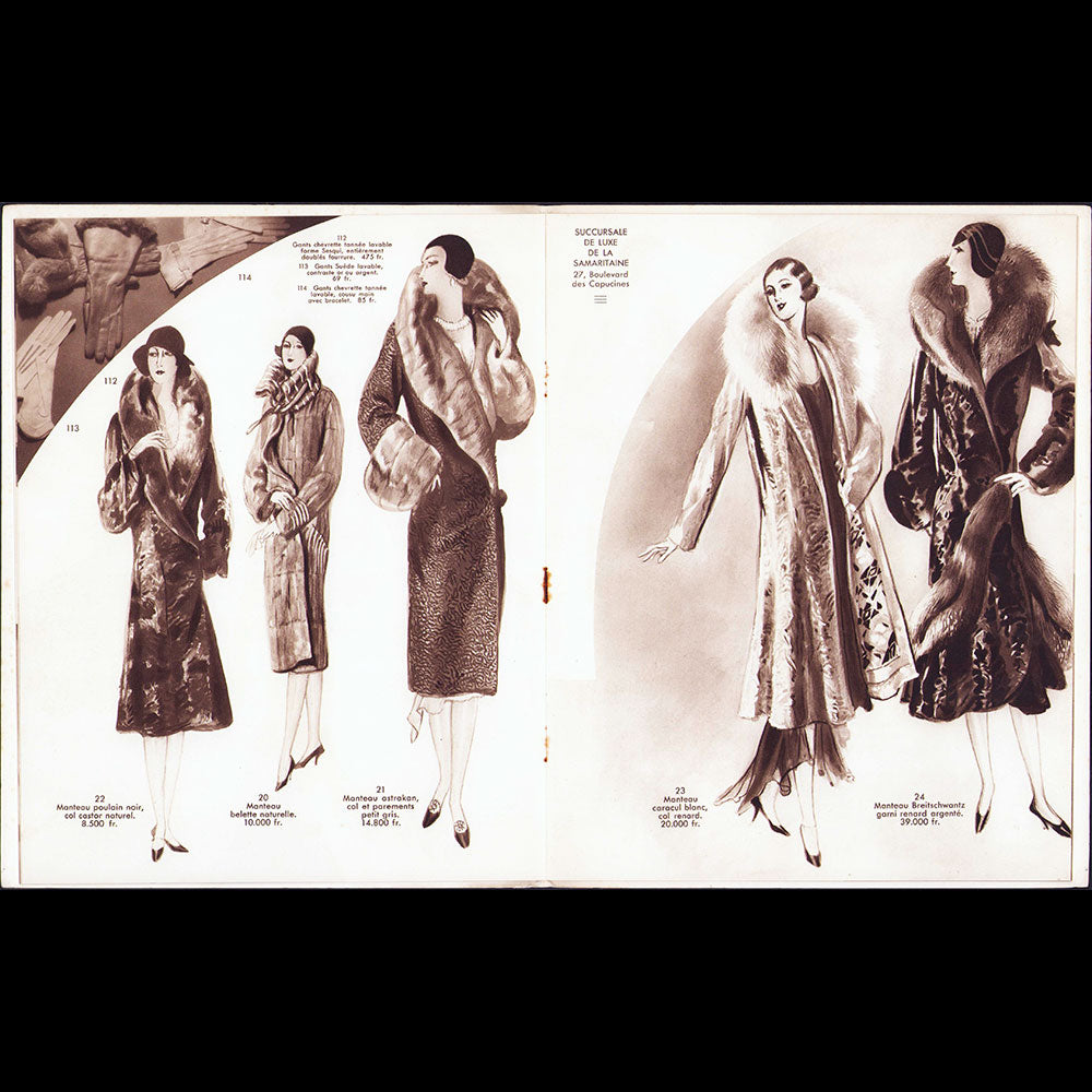 Succursale de luxe de la Samaritaine - Catalogue de fourrures (1935)