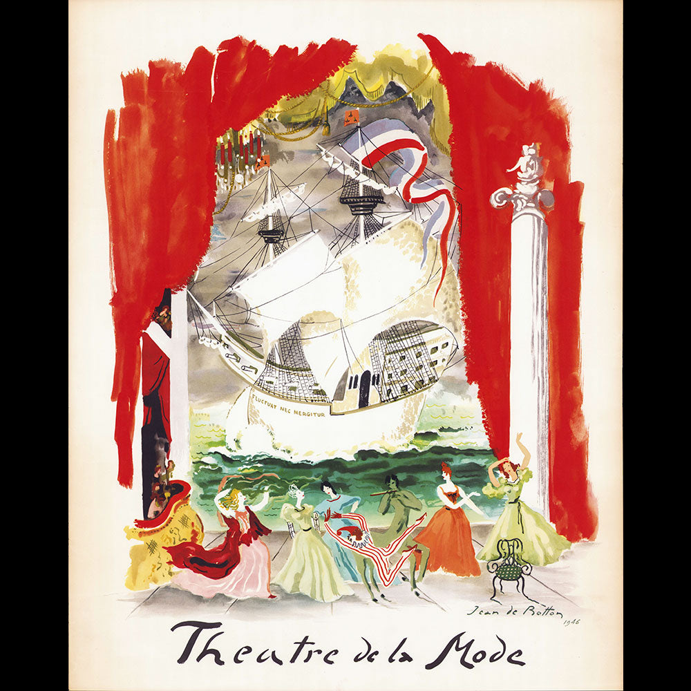 Le Théâtre de la Mode - Affiche de l'exposition américaine par Jean de Botton (1946)