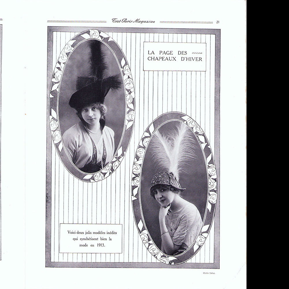 Tout-Paris, magazine illustré mondain, n°1 (10 octobre 1913)