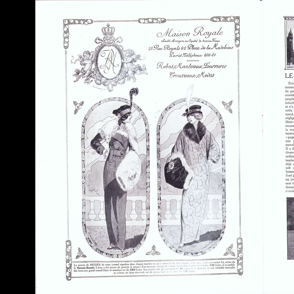 Tout-Paris, magazine illustré mondain, n°1 (10 octobre 1913)