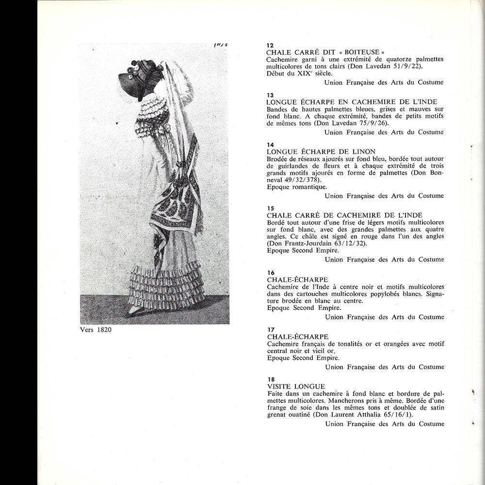 Union Française des Arts du Costume - La Femme vue de dos. Modes anciennes (1976)