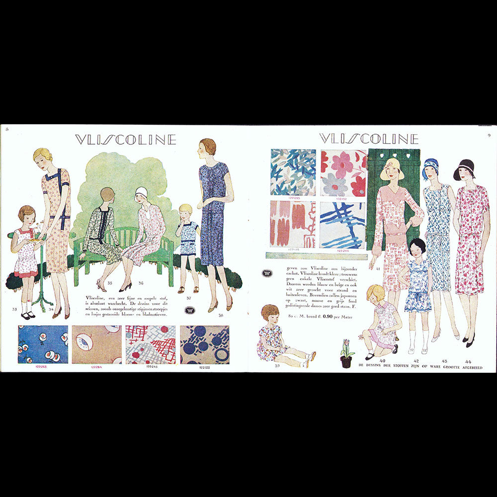 Vlisco - Wat draagt Parijs? - Document publicitaire par Cosette Vogel (1929)