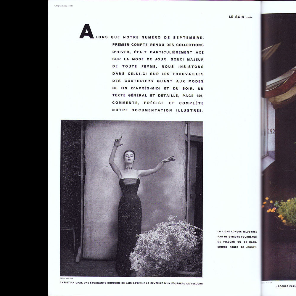 Vogue France (octobre 1951), couverture de Cecil Beaton