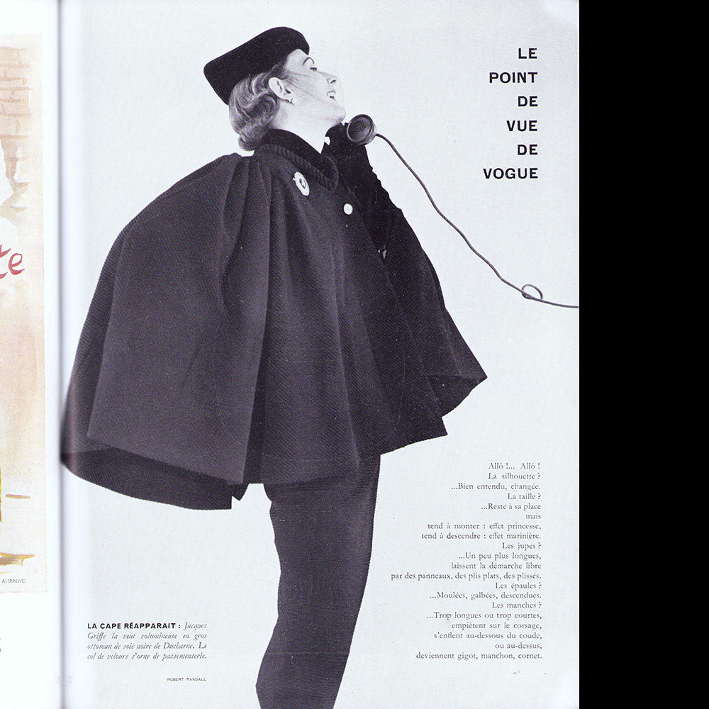 Vogue France (octobre 1951), couverture de Cecil Beaton