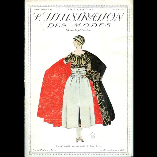 L'illustration des modes, n°14, 5 mai 1921, couverture de Mario Simon