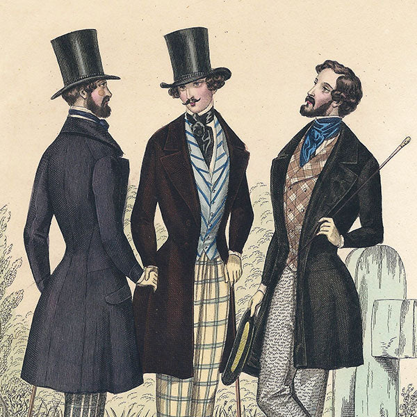 Modes de Paris, Journal des Tailleurs, gravures de mode masculine (1844)
