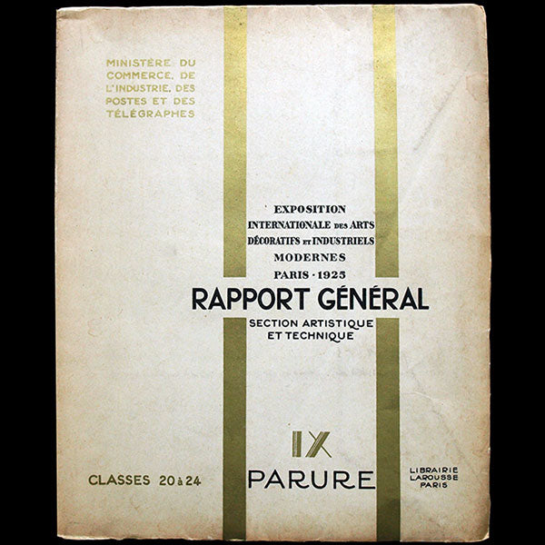 Rapport général classe 20 à 24 (exposition des arts décoratifs 1925)