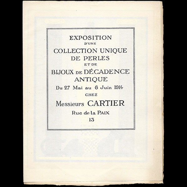 La Femme à la Panthère, pochoir de George Barbier l'invitation de la maison Cartier à l'exposition de bijoux de décadence antique (1914)