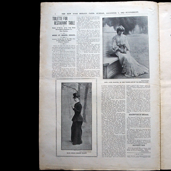 The New York Herald Fashion Supplement, December 7th 1902
