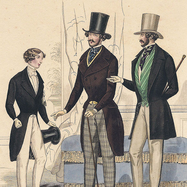 Modes de Paris, Journal des Tailleurs, gravures de mode masculine (1844)