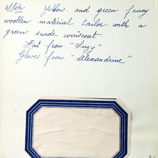 Tailleur Stop de Lucien Lelong, chapeau de Suzy, photographie d'époque du studio Deutsch (circa 1935)