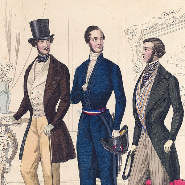Modes de Paris, Journal des Tailleurs, gravures de mode masculine (1844)