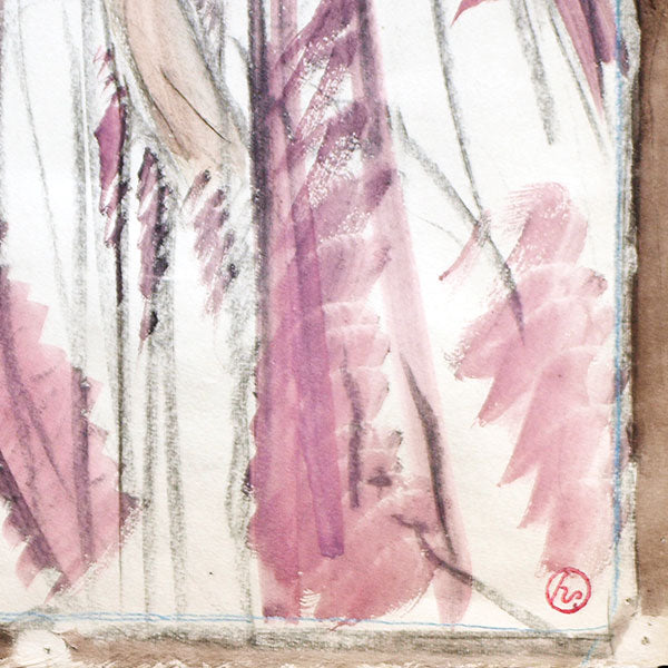 Georges Lepape - Elégante à la rose, projet d'affiche (circa 1920-1930)