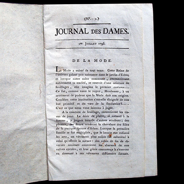 Le Journal des Dames et des Modes, édition allemande, ensemble des 26 livraisons de l'année 1798