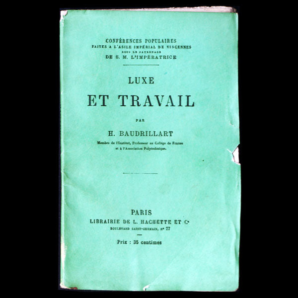 Luxe et travail par H. Baudrillart (1866)