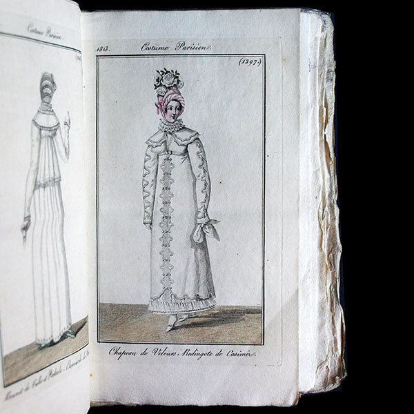 Le Journal des Dames et des Modes, Costumes Parisiens, réunion de 68 livraisons de la 17ème année (1813)