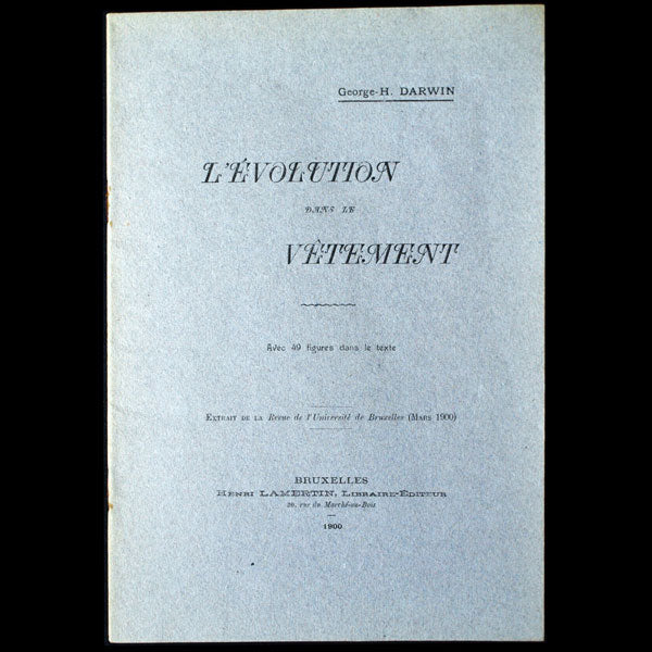 L'Evolution dans le Vêtement, par George H. Darwin (1900)