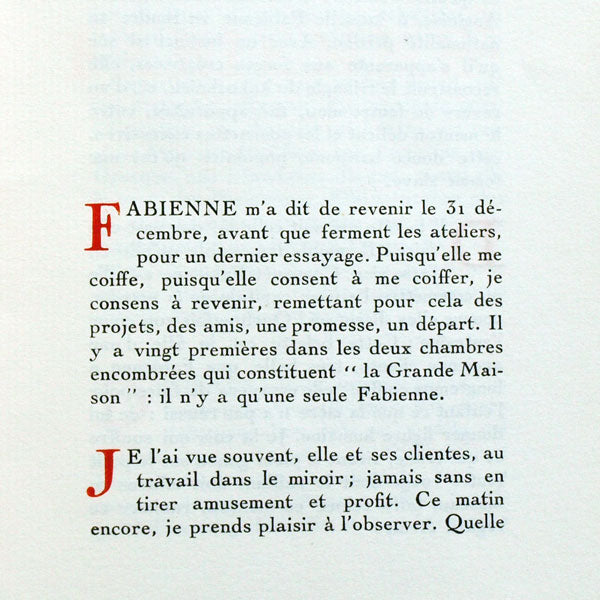 Caroline Reboux - Fabienne ou la conscience professionnelle par la Princesse Bibesco pour le magazine Vogue (1926)