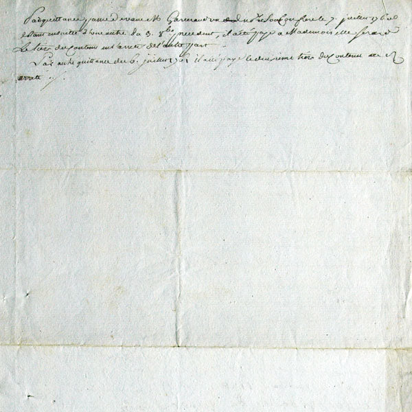 Facture Mémoires d'un marchand d'étoffes et d'une couturière pour la marquise de Querouart (1752-1757)