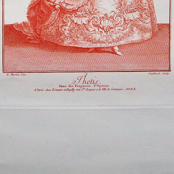 Gallerie des Modes et Costumes Français, gravure n° aa 146, Thetis (1779), copie postérieure du XXème siècle