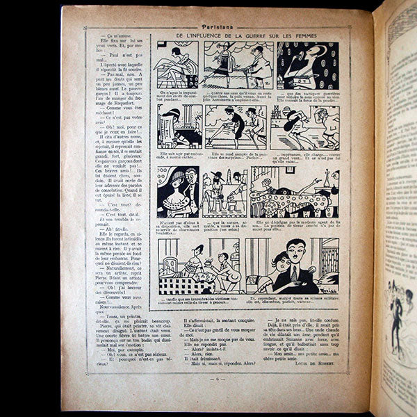 Parisiana, 6 juillet 1919 : Mlle Spinelly dans son home ultra-moderne décoré par Poiret