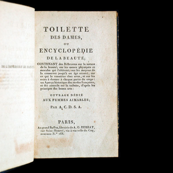 Toilette des Dames ou Encyclopédie de la Beauté (1805)