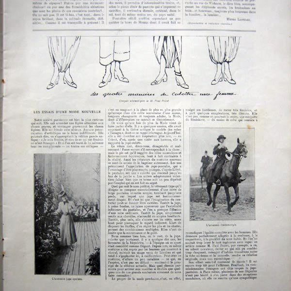 Poiret - L’Illustration, 18 février 1911 : « les essais d'une mode nouvelle »